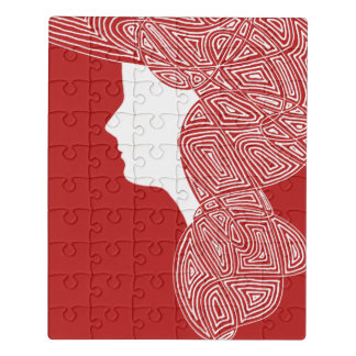 Lady Red Jigsaw Puzzle