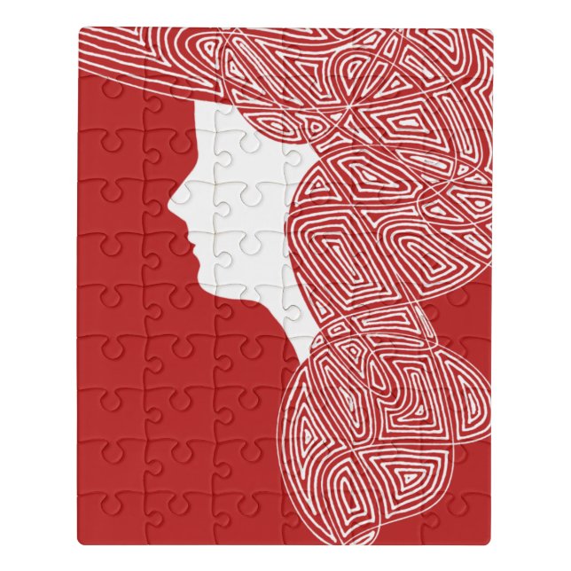 Lady Red Jigsaw Puzzle (Puzzle Vertical)