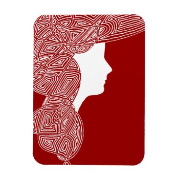 Lady Red Magnet by scribbleprints at Zazzle