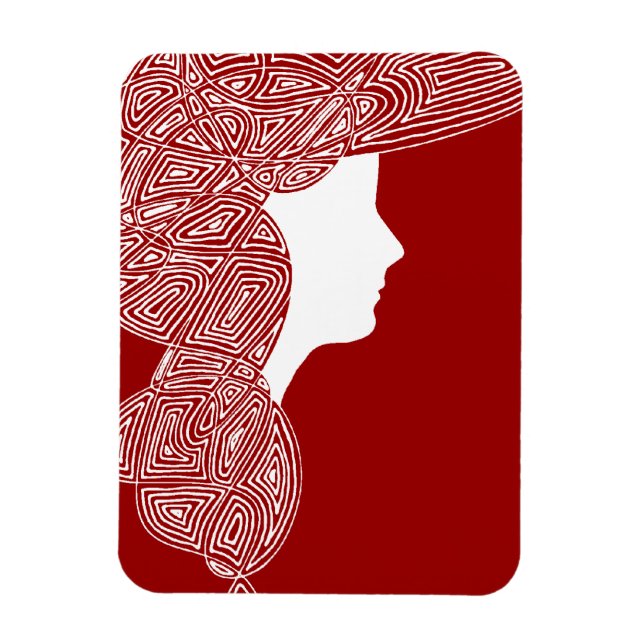 Lady Red Magnet (Vertical)