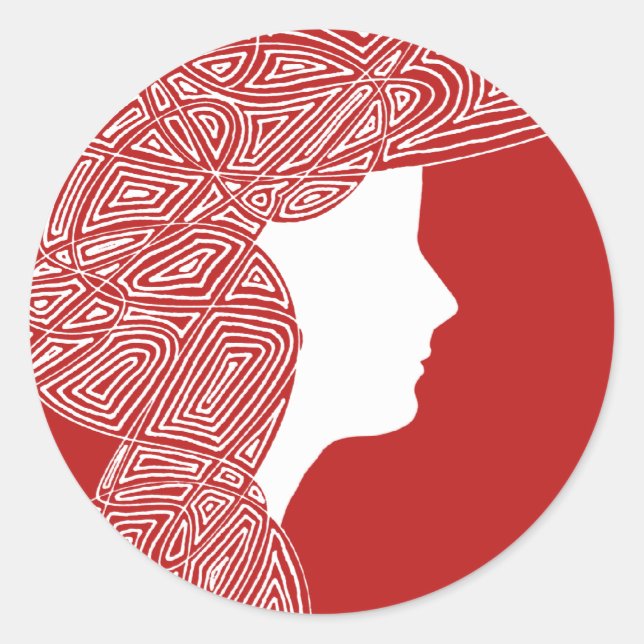 Lady Red Stickers (Front)