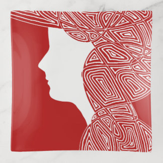 Lady Red Trinket Tray