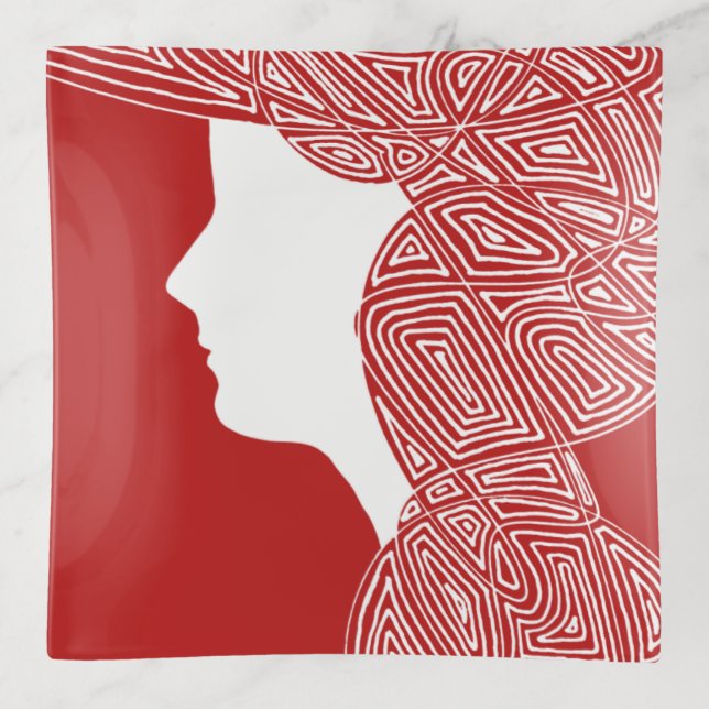 Lady Red Trinket Tray (Front)