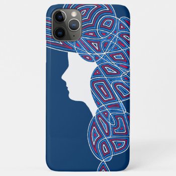 Lady Red  White  And Blue Iphone 11 Pro Max Case by scribbleprints at Zazzle