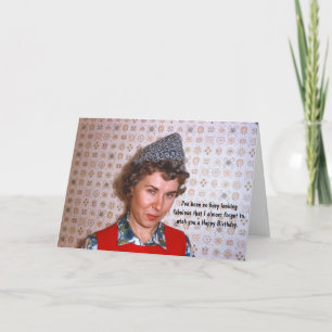 Lady Retro Fabulous Birthday Humor Card
