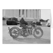 Lady Riding Motorcycle, 1937 (Front Horizontal)