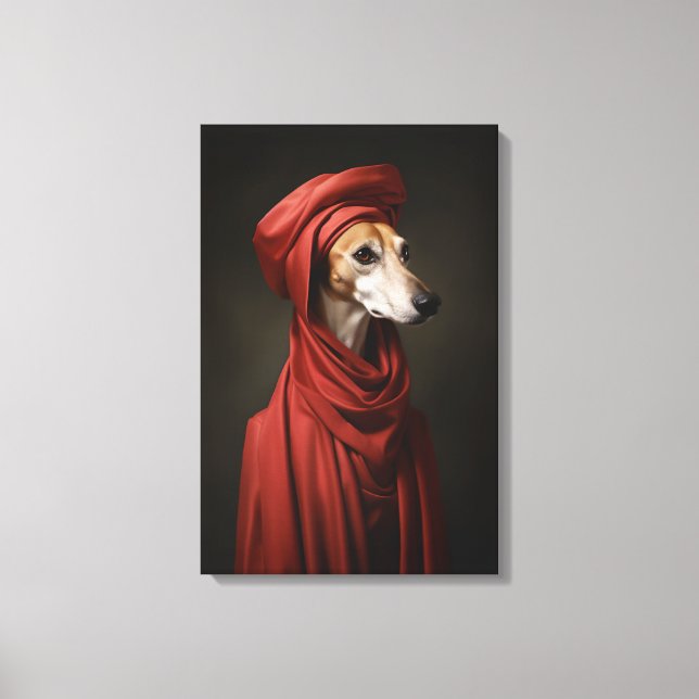 Lady Saluki Dog Canvas Print (Front)