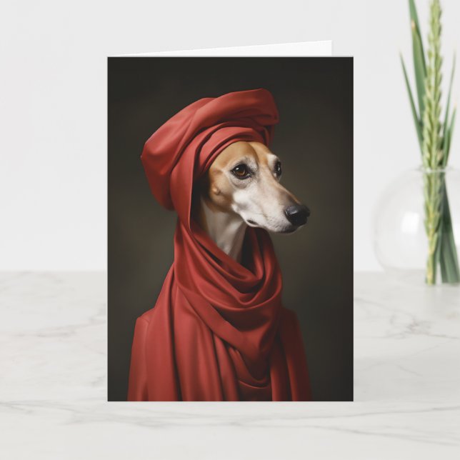 Lady Saluki Dog Card (Front)