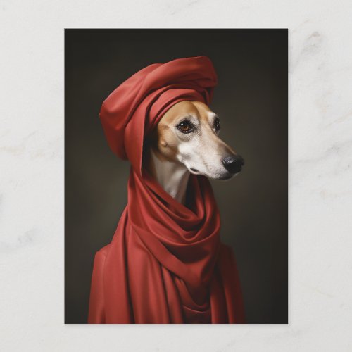 Lady Saluki Dog Postcard