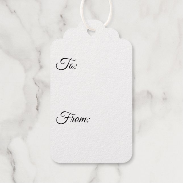 Lady Santa Foil Gift Tag (Back)