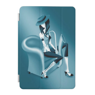 Lady Saxophonist - A Jazz-Inspired iPad Case