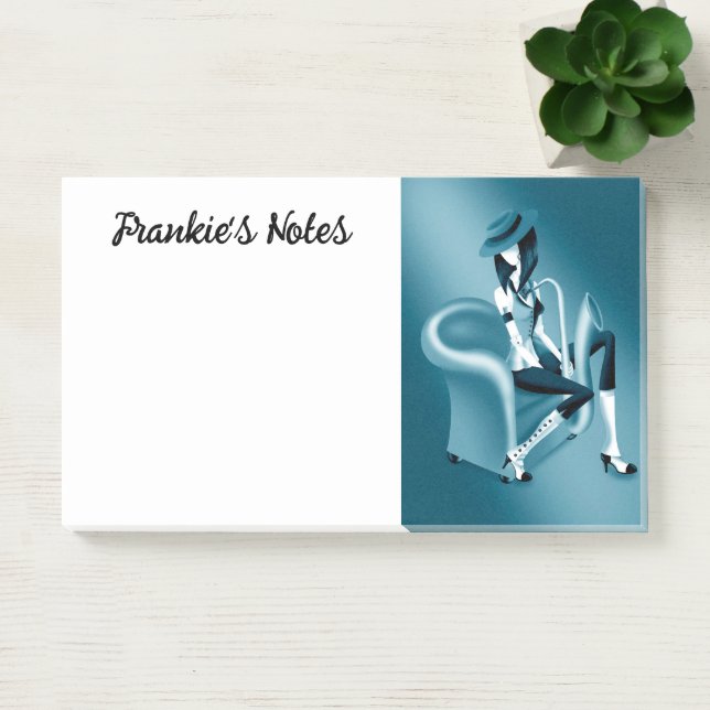 Lady Saxophonist - Jazz-Inspired Notes (Office)