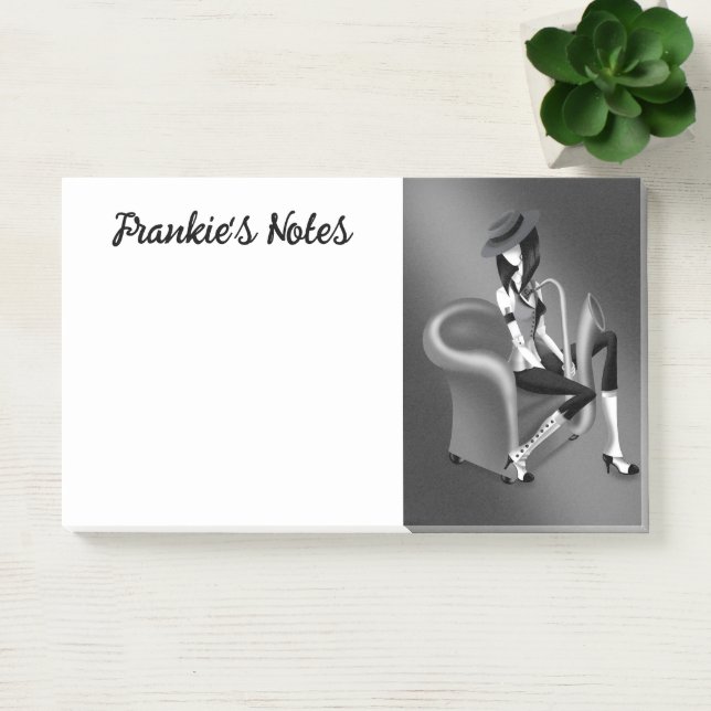 Lady Saxophonist - Jazz-Inspired Notes (Office)