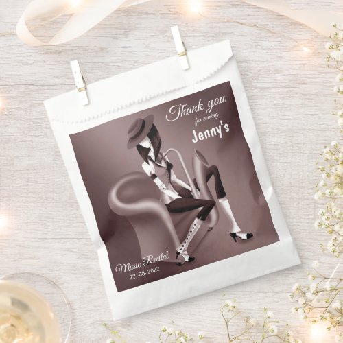 Lady Saxophonist - Jazz-Inspired Sweets Favor Bag