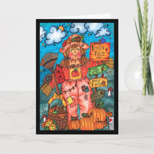 Lady Scarecrow Card (Front)