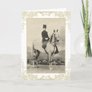 Lady Sidesaddle Rider Birthday Card by Past_Impressions at Zazzle