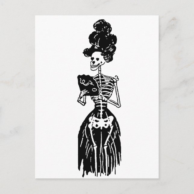 Lady Skeleton Postcard (Front)