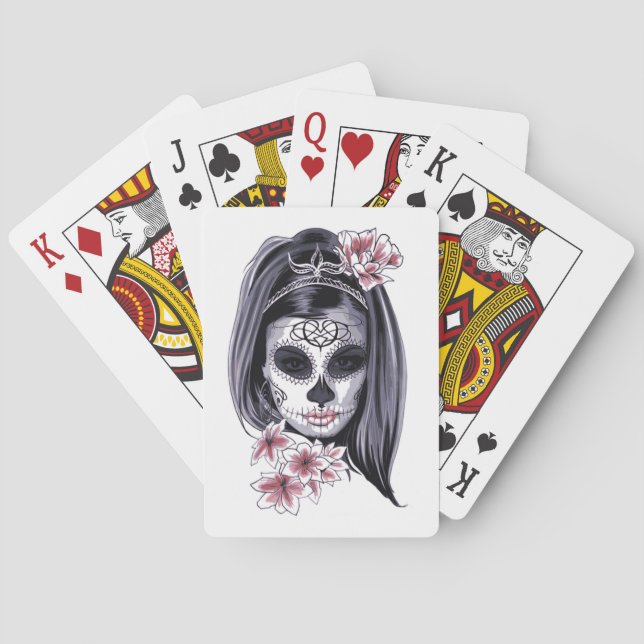 Lady Skull Poker Cards (Back)
