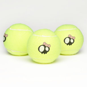 Lady skull tennis balls
