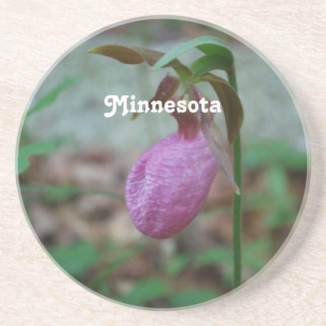 Lady Slipper Drink Coaster (Front)