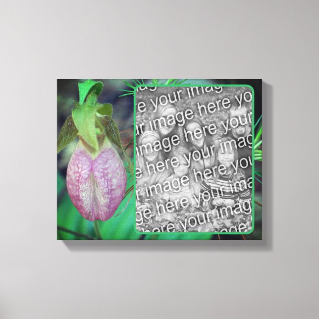 Lady Slipper Orchid Create Your Own Photo Canvas Print (Front)