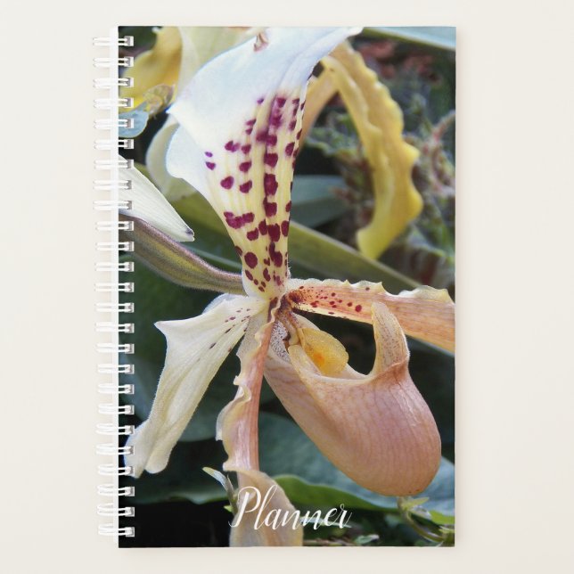 Lady Slipper Orchid Floral Planner (Front)
