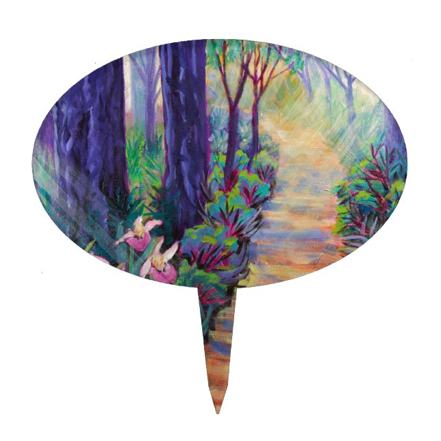 Lady Slippers on the Path Cake Topper (Front)