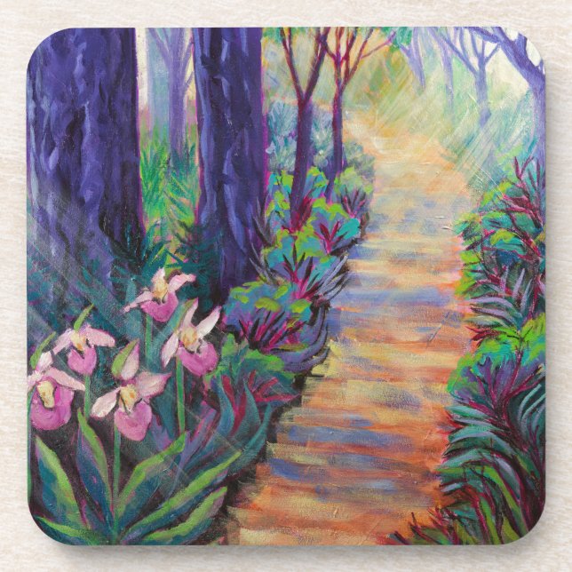 Lady Slippers on the Path Coaster (Front)
