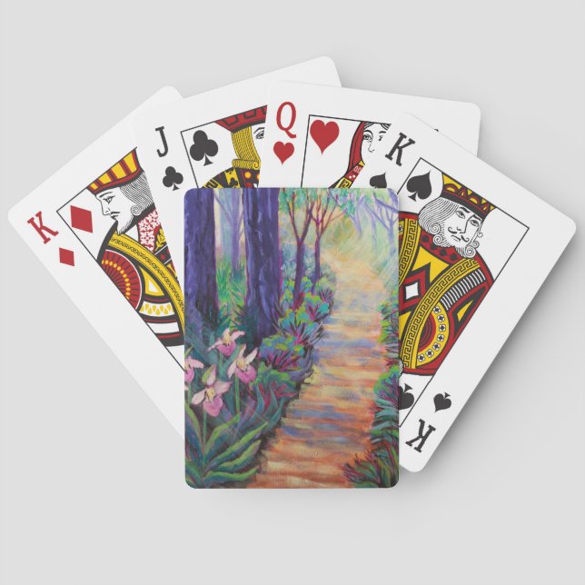 Lady Slippers on the Path Poker Cards (Back)
