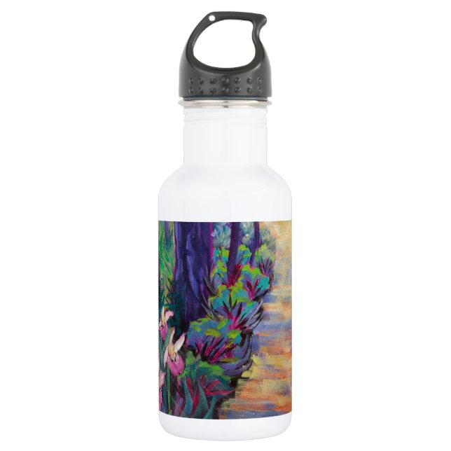 Lady Slippers on the Path Stainless Steel Water Bottle (Front)