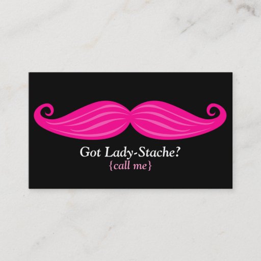 Customizable Lady-Stache Bizcard Business Card