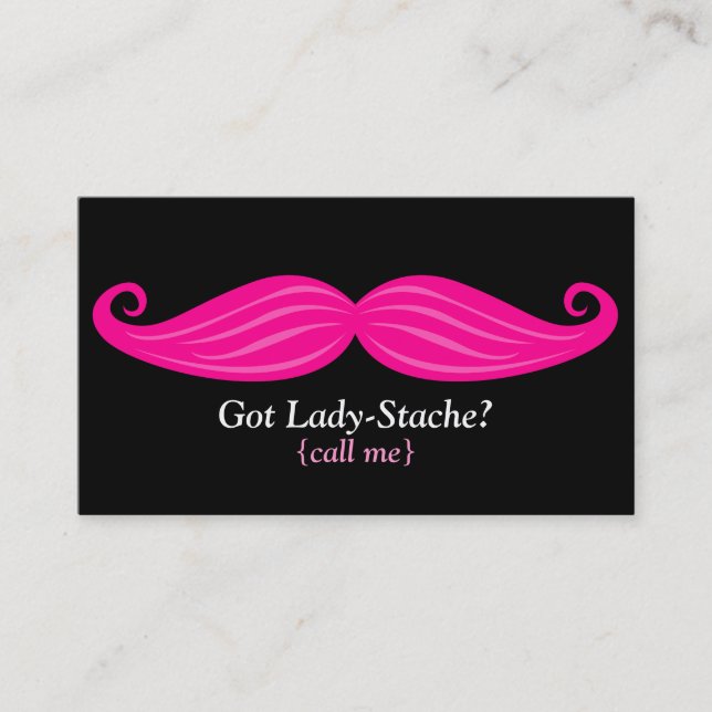 Lady-Stache Bizcard Business Card (Front)