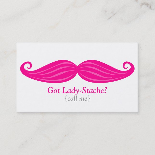 Lady-Stache Bizcard Business Card (Front)