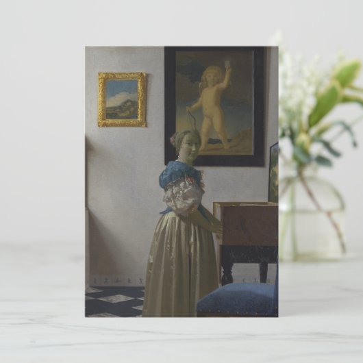 Lady Standing at a Virginal by Johannes Vermeer (Standing Front)