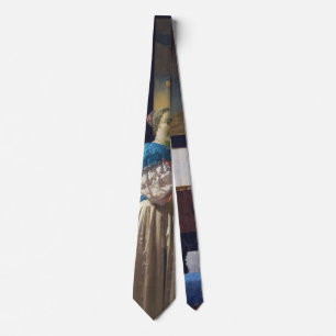 Lady Standing at a Virginal, Johannes Vermeer Neck Tie