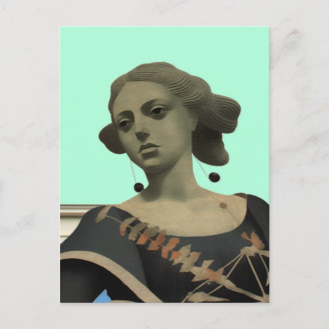 Lady Statue Postcard (Front)