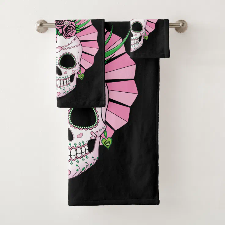 Lady Sugar Skull Bath Towel Set Zazzle