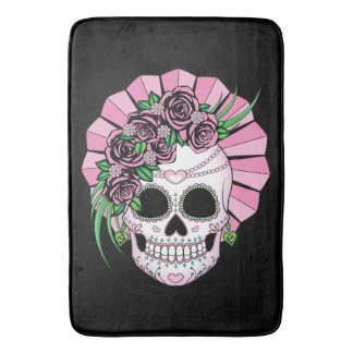 Lady Sugar Skull Bathroom Mat