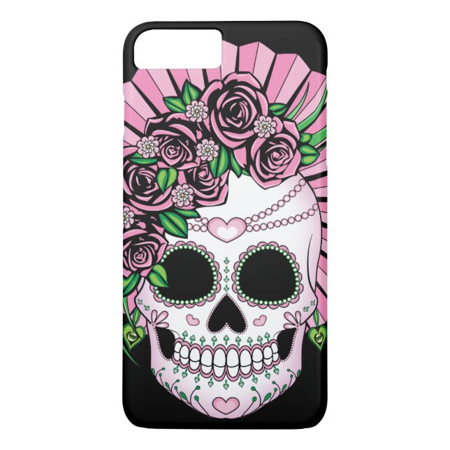 Lady Sugar Skull Case-Mate iPhone Case (Back)