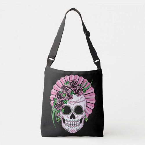 Lady Sugar Skull Crossbody Bag
