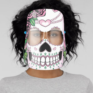 Lady Sugar Skull Face Shield