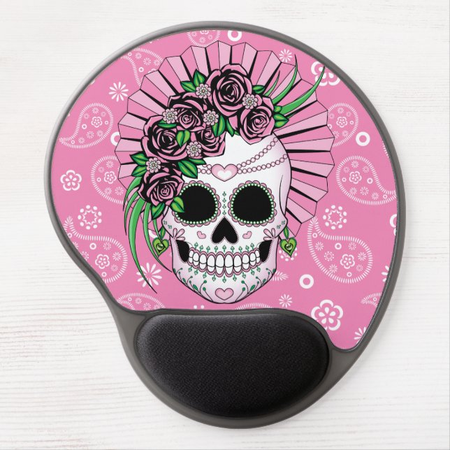 Lady Sugar Skull Gel Mouse Pad (Front)