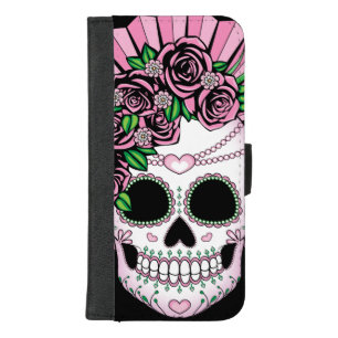 Lady Sugar Skull iPhone 8/7 Plus Wallet Case