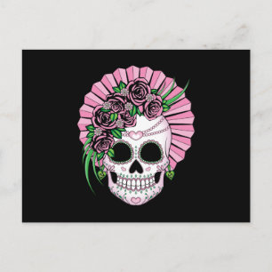 Lady Sugar Skull Postcard