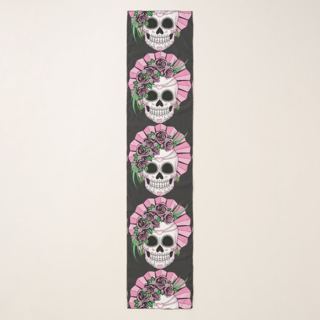 Lady Sugar Skull Scarf (Front)