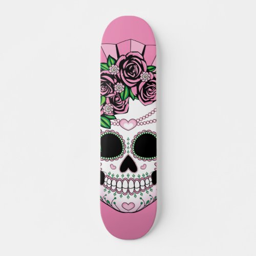 Lady Sugar Skull Skateboard Deck