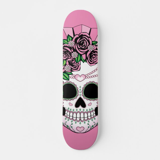 Lady Sugar Skull Skateboard Deck (Front)