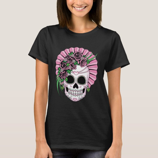 Lady Sugar Skull T-Shirt (Front)