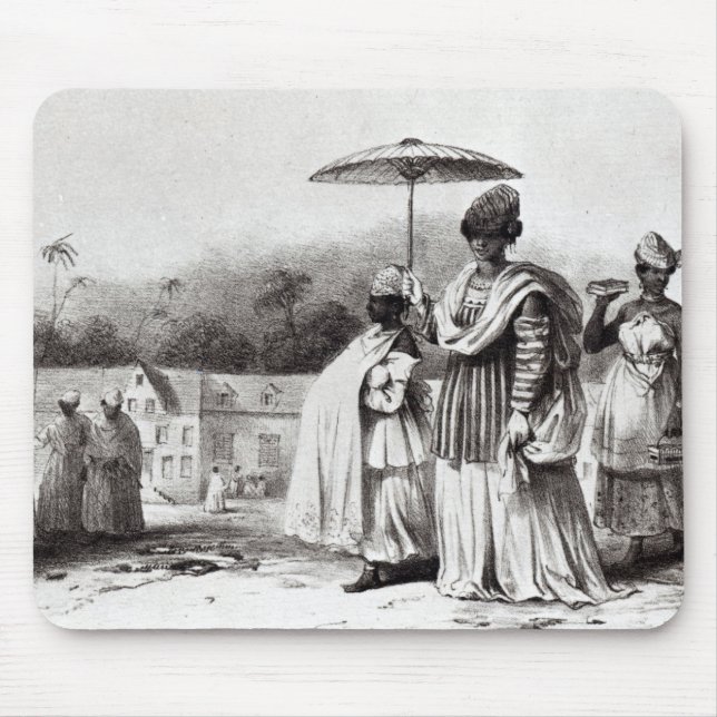 Lady taking child to Baptism Mouse Pad (Front)