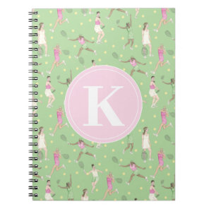 Lady Tennis Players Personalized Notebook